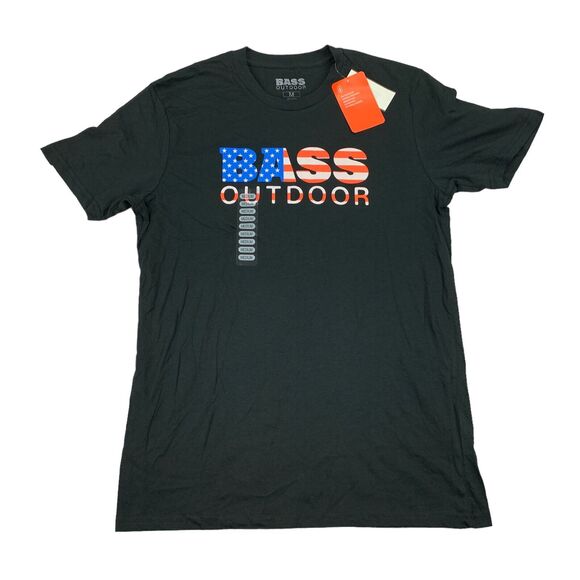 Bass Outdoor Other - Bass Outdoor Mens Freeman Patriotic Graphic Cotton Short Sleeve T-Shirt Black M